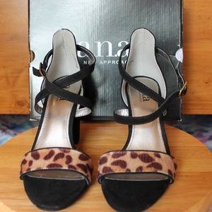 A.N.A. Adler Leopard Print Block Heels Sz 6 NEW